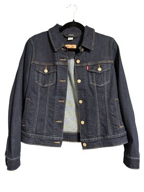 Levi's Dark Wash Denim Jacket Women’s Medium Classic Trucker Jean Jacket